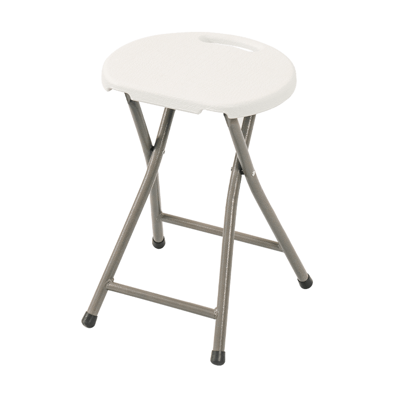 Vit cirkulär vikning hög pall
